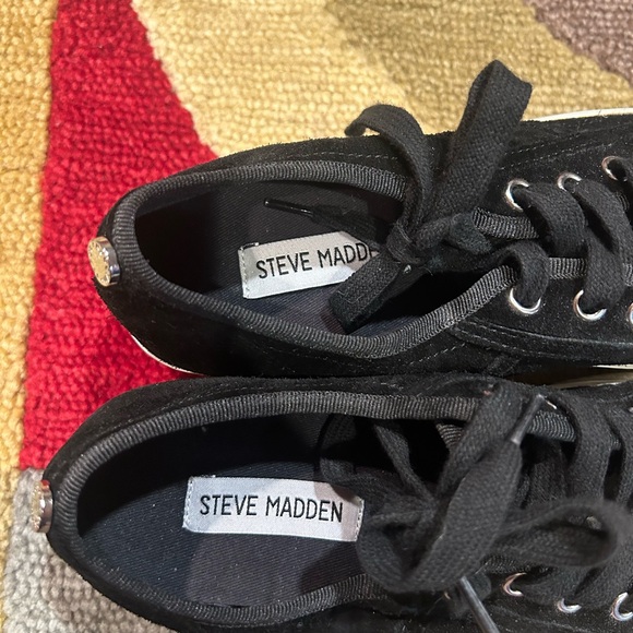 Steve Madden Emmi Black White Platform High Sneakers Shoes Women’s Size 7 - Picture 6 of 7